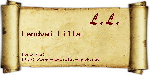 Lendvai Lilla névjegykártya
